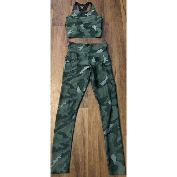 Old Navy Active Powersoft High Rise Leggings & Crop Top Sports Bra Size XL 14-16 - Picture 1 of 6